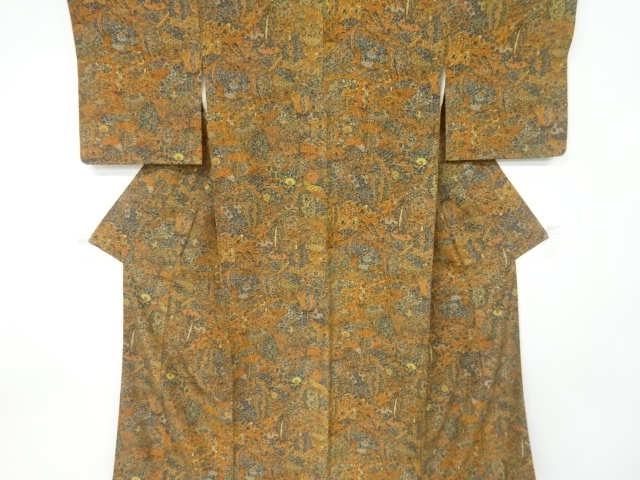 仕覆に花鳥・古典柄　小紋着物